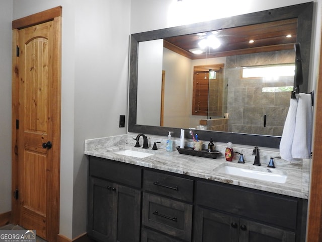 366 Shepherds Way, Morganton, GA 30560 - bathroom with double vanity and a shower stall