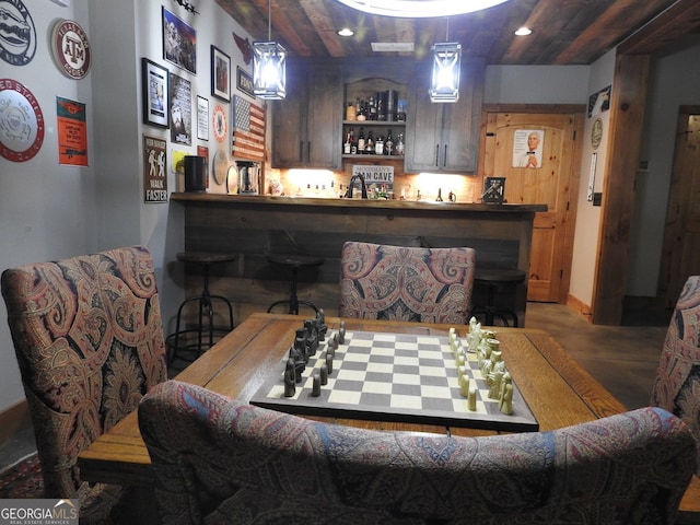 366 Shepherds Way, Morganton, GA 30560 - indoor dry bar featuring recessed lighting