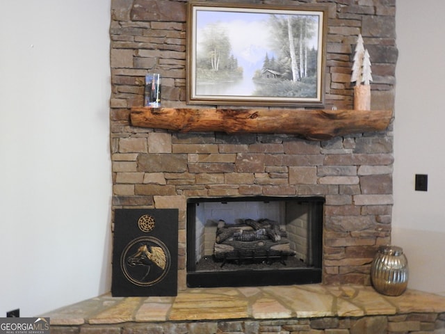 366 Shepherds Way, Morganton, GA 30560 - detailed view of a stone fireplace
