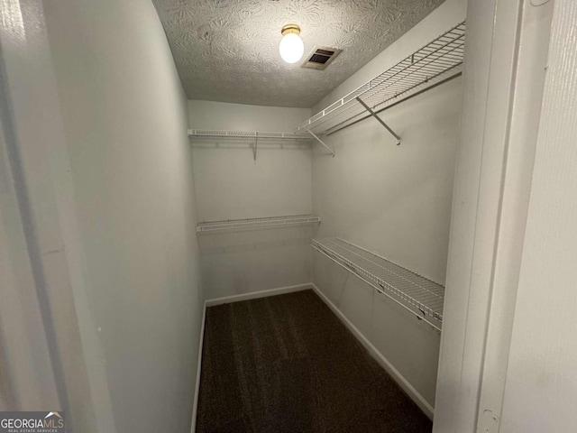 1048 Brandon Ln, Stone Mountain, GA 30083 - walk in closet featuring dark carpet and visible vents