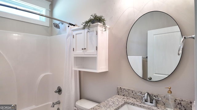 216 Morningside Dr, Thomasville, GA 31792 - full bathroom featuring toilet, vanity, and bathtub / shower combination
