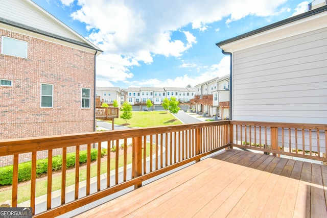 3313 Bartee Walk, Suwanee, GA 30024 - wooden deck with a residential view and a yard