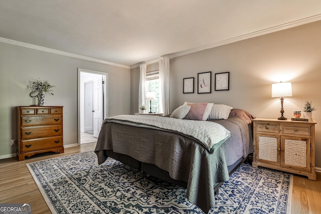 2244 Deer Ridge Dr, Tucker, GA 30087 - bedroom featuring ornamental molding, wood finished floors, and baseboards