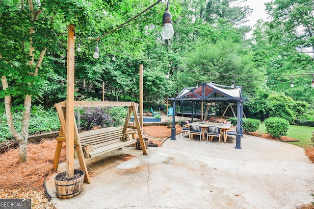 2244 Deer Ridge Dr, Tucker, GA 30087 - view of patio / terrace featuring a gazebo