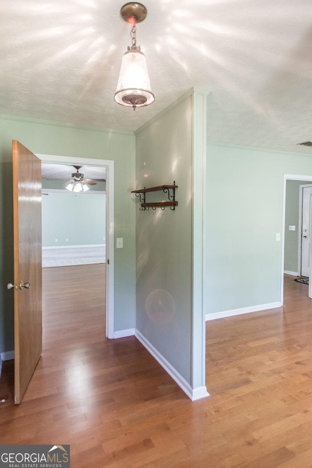 1114 Laurel St, Blackshear, GA 31516 - hall with baseboards, visible vents, and wood finished floors
