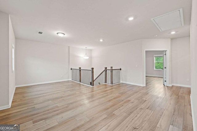 4229 Brookmont Way, Auburn, GA 30011 - spare room with attic access, light wood-style flooring, and recessed lighting