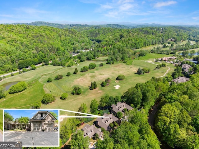 533 Birch River Dr Unit 17, Dahlonega, GA 30533 - view of property location with a heavily wooded area, property parcel outlined, and a local golf course