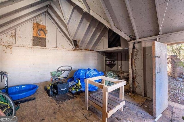 view of attic