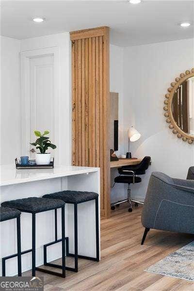 4856 Allatoona Unit 8, Acworth, GA 30101 - interior space featuring light wood-style flooring and recessed lighting