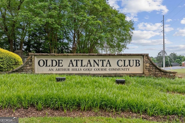 view of community sign