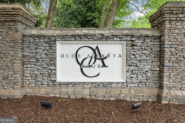 view of community sign