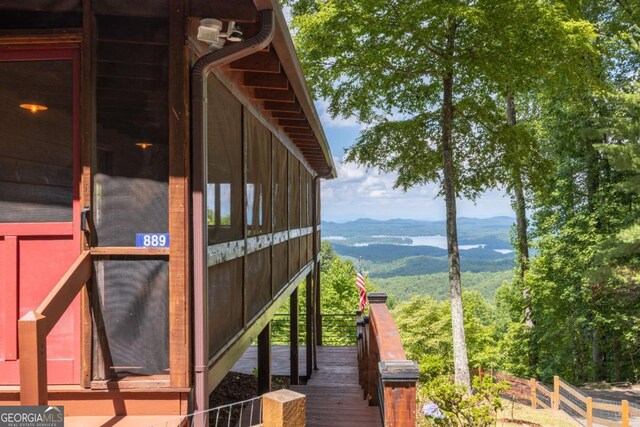 889 Chestnut Rdg, Blue Ridge, GA 30513 - view of side of property with a mountain view and fence