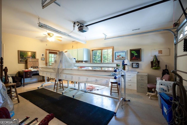 garage featuring a garage door opener