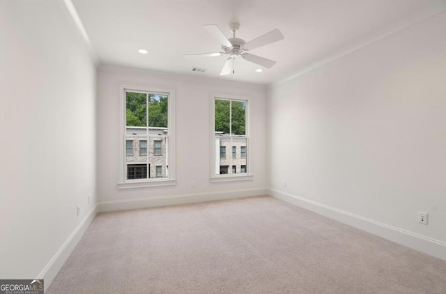210 Marjean Way, Alpharetta, GA 30009 - unfurnished room featuring baseboards, light colored carpet, a ceiling fan, and recessed lighting