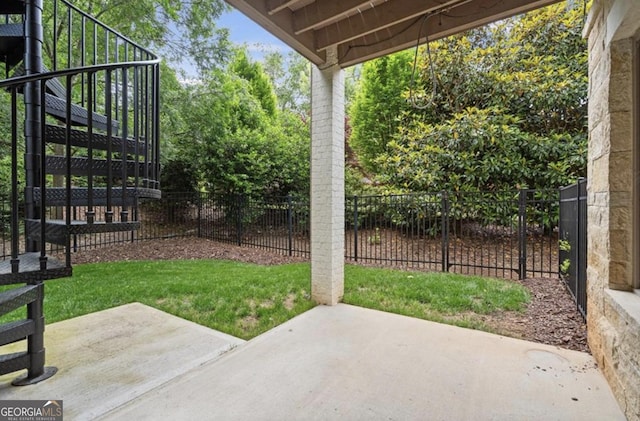 210 Marjean Way, Alpharetta, GA 30009 - view of yard with a patio area and stairway