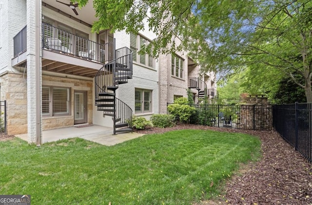210 Marjean Way, Alpharetta, GA 30009 - view of yard featuring stairs and a patio