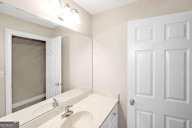 bathroom with vanity