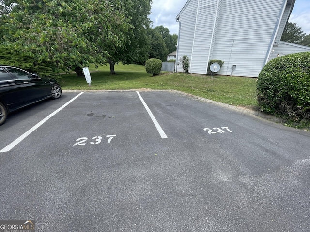 view of uncovered parking lot
