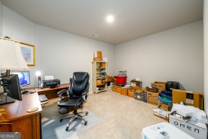view of carpeted office