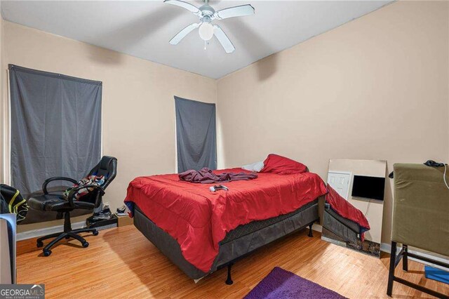 2171 Wilson Ave NW, Atlanta, GA 30314 - bedroom featuring ceiling fan and wood finished floors