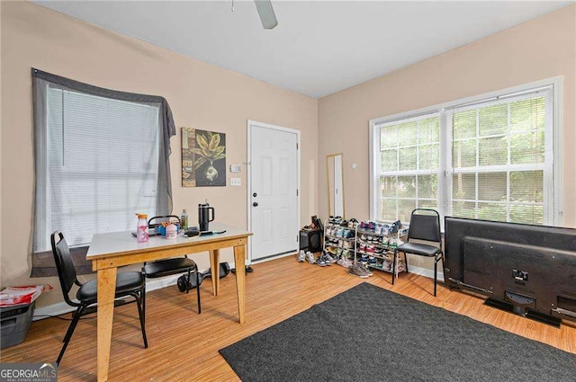 2171 Wilson Ave NW, Atlanta, GA 30314 - office space featuring ceiling fan and wood finished floors