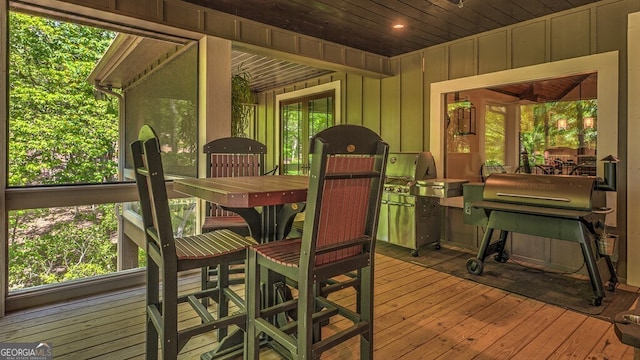 view of sunroom