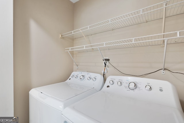 4355 Saddlewood Ct, Gillsville, GA 30543 - washroom with independent washer and dryer