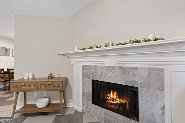 4355 Saddlewood Ct, Gillsville, GA 30543 - detailed view of a tiled fireplace