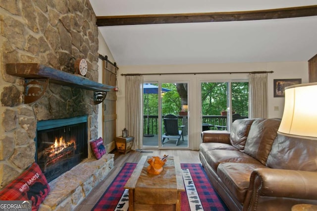 200 Villa Rd Unit 128, Jasper, GA 30143 - living area with a fireplace and wood finished floors