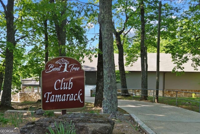 view of community sign