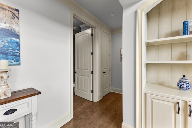 770 Tralee Dr, Fayetteville, GA 30215 - hallway with baseboards and wood finished floors