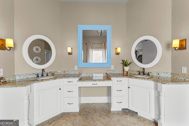 770 Tralee Dr, Fayetteville, GA 30215 - bathroom with vanity and tile patterned floors