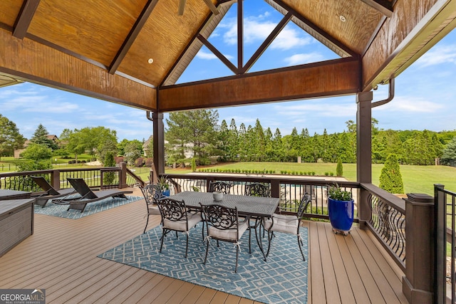 770 Tralee Dr, Fayetteville, GA 30215 - wooden terrace with a gazebo and outdoor dining area