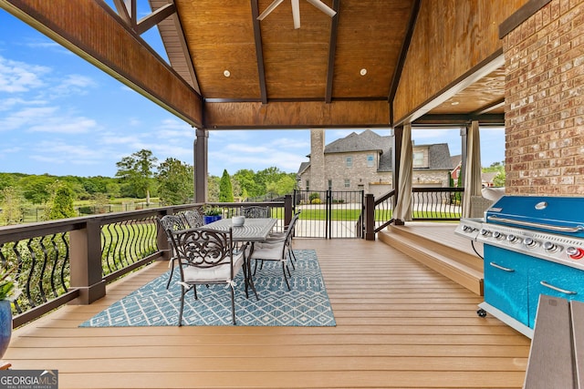 770 Tralee Dr, Fayetteville, GA 30215 - wooden deck featuring outdoor dining space