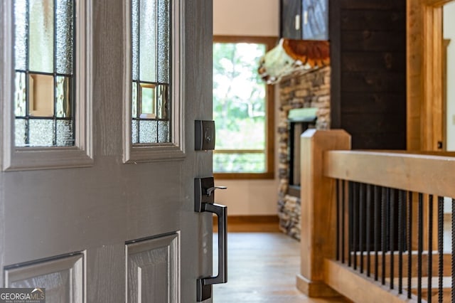 interior space with wood finished floors