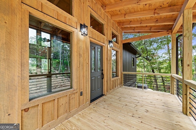 view of wooden terrace