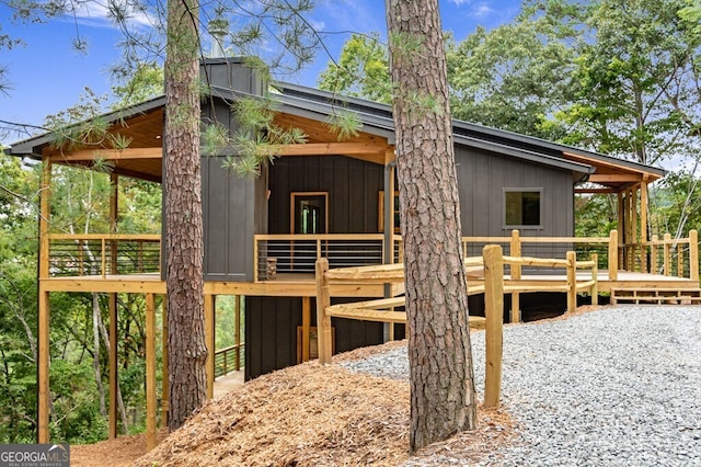 exterior space with a deck