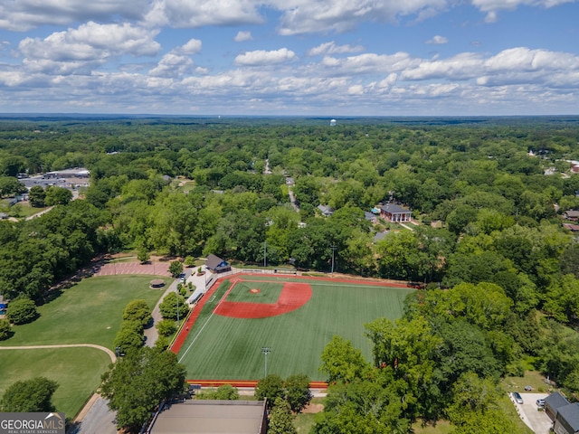 31 Saint Clair St, Newnan, GA 30263 - bird's eye view of a heavily wooded area