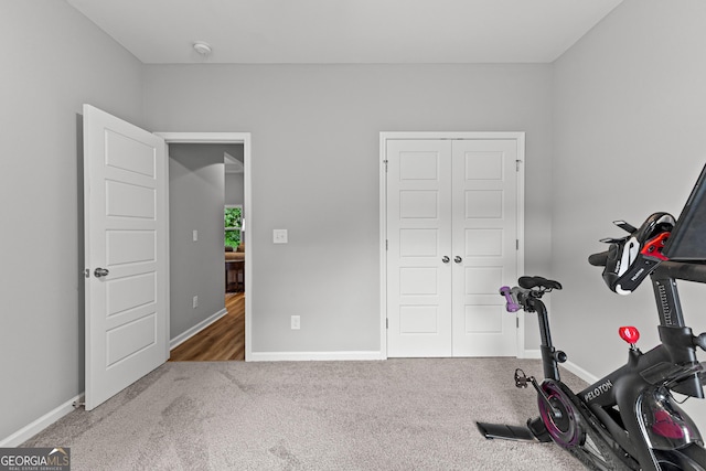 88 Carl Williams Rd, Senoia, GA 30276 - workout area with carpet flooring and baseboards