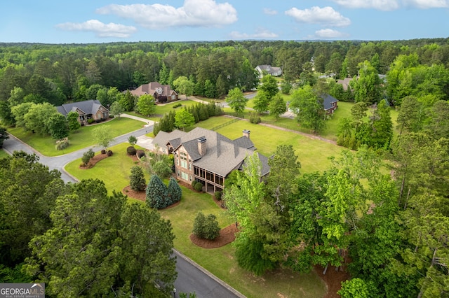 350 Greystone Dr, Milledgeville, GA 31061 - birds eye view of property featuring a view of trees