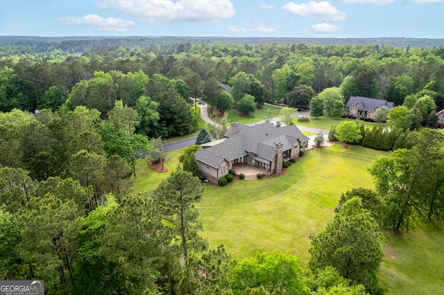 350 Greystone Dr, Milledgeville, GA 31061 - birds eye view of property with a forest view