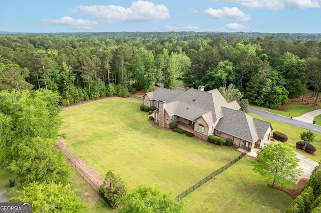350 Greystone Dr, Milledgeville, GA 31061 - aerial view featuring a wooded view