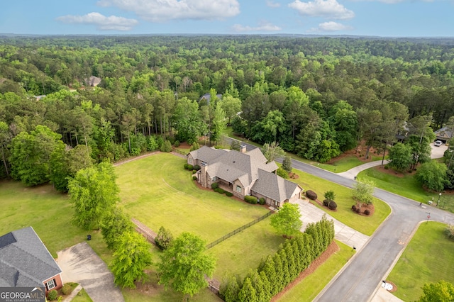 350 Greystone Dr, Milledgeville, GA 31061 - drone / aerial view with a forest view