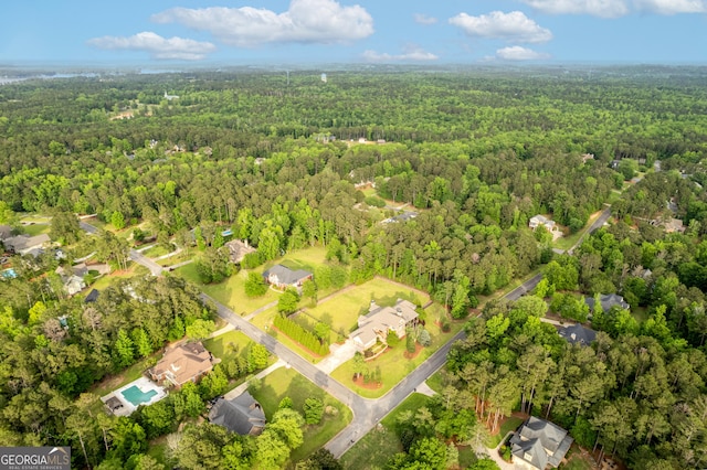 350 Greystone Dr, Milledgeville, GA 31061 - aerial view with a wooded view