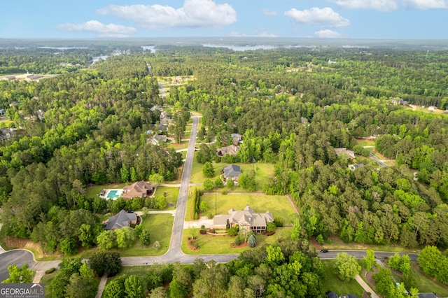 350 Greystone Dr, Milledgeville, GA 31061 - bird's eye view featuring a wooded view