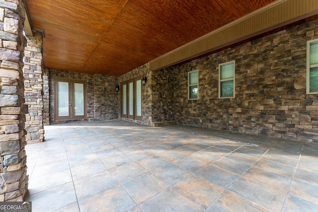 350 Greystone Dr, Milledgeville, GA 31061 - view of patio / terrace featuring french doors