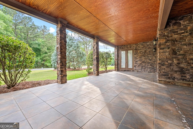 350 Greystone Dr, Milledgeville, GA 31061 - view of patio / terrace featuring french doors