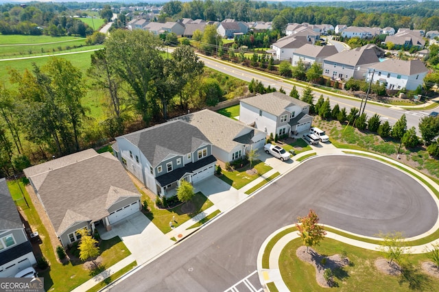 birds eye view of property featuring a residential view