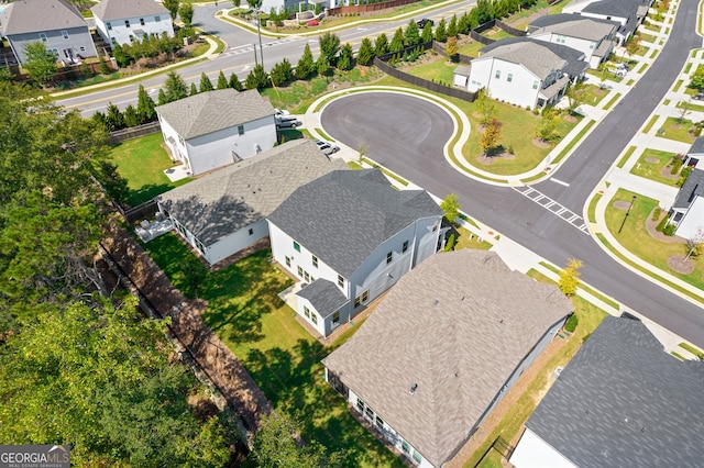 bird's eye view with a residential view