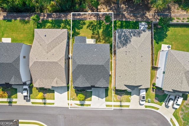 aerial view featuring a residential view